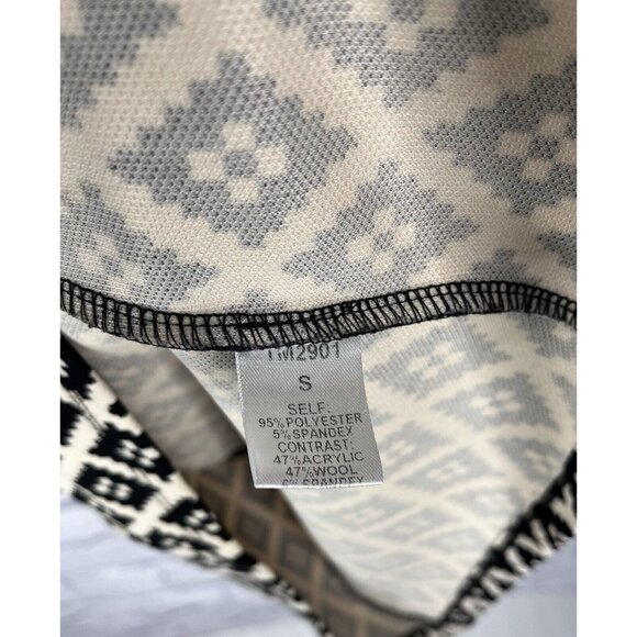 MAEVE Women's Black Cream Geometric Print Shift Dress Small - Picture 4 of 6